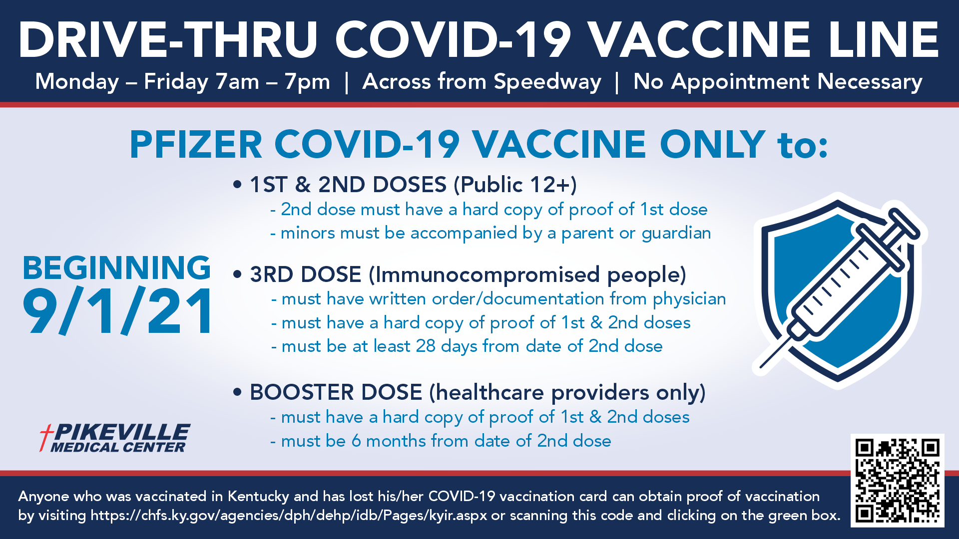 PMC COVID-19 Drive-Thru Vaccine – Pikeville Medical Center